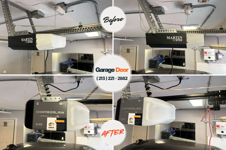 Before and after: garage door company East Gull Lake, MN